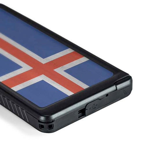 Iceland Flag Distressed Galaxy S24 Ultra Waterproof Case